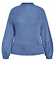 Women's Plus Size Angel Sleeve Jumper - denimblue melange