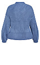 Women's Plus Size Angel Sleeve Jumper - denimblue melange