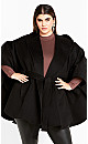 Women's Plus Size Eve Coat - black