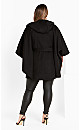 Women's Plus Size Eve Coat - black