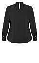 Women's Plus Size Blakely Top - black