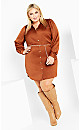 Women's Plus Size Faye Dress - toffee