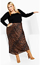 Women's Plus Size Madelyn Skirt - leopard