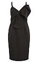 Bella Bow Dress - black