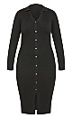 DRESS SCARLETT RIB - BLACK