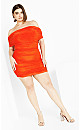 Kiera Night Queen Dress - tangerine