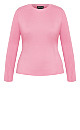 Women's Plus Size 70s Rib Jumper - pink