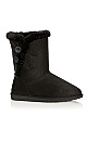 Plus Size Zoey Fur Lined Suede Boot - black