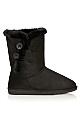 Plus Size Zoey Fur Lined Suede Boot - black