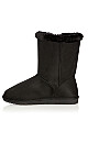 Plus Size Zoey Fur Lined Suede Boot - black