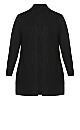 Plus Size Boyfriend Cardigan - Black