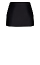 Plus Size Flare Knit Swim Skirt black