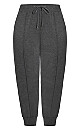 Plus Size Stitch Hem Pant - charcoal