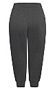 Plus Size Stitch Hem Pant - charcoal