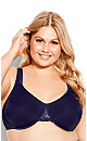 Plus Size Fashion Smooth Caress Bra - indigo