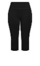 Plus Size Cross Hem Legging - black