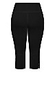 Plus Size Cross Hem Legging - black