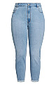 Plus Size Stretch Girlfriend Jean Light Wash - Tall