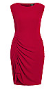 Side Split Dress - crimson