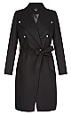 Sassy Military Coat - black